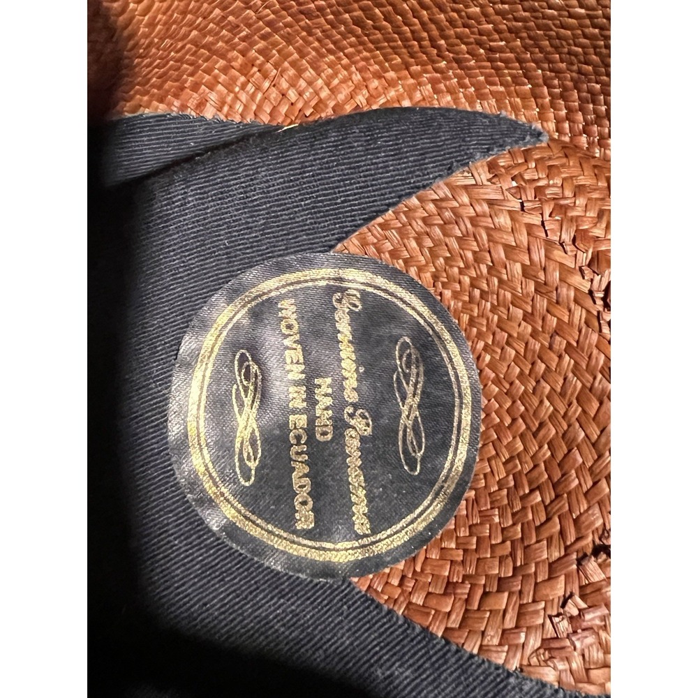 Goorin Bros Brown Straw Fedora with Black Band - Picture 6 of 7